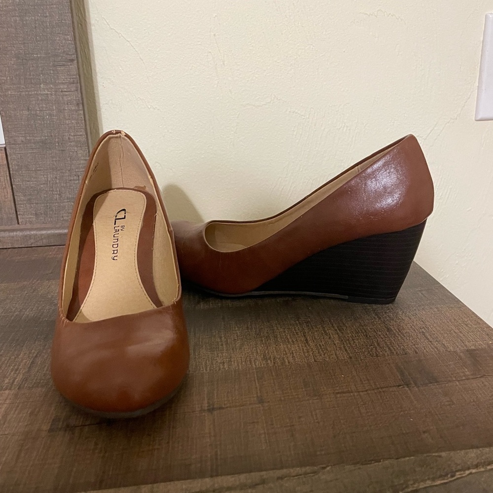 a new day Tan Wedge Shoes